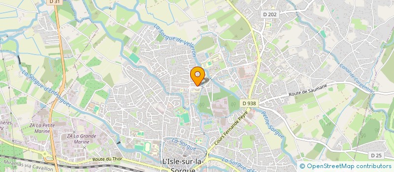 localisation de l'entreprise LA SORGUE  L'ISLE-SUR-LA-SORGUE