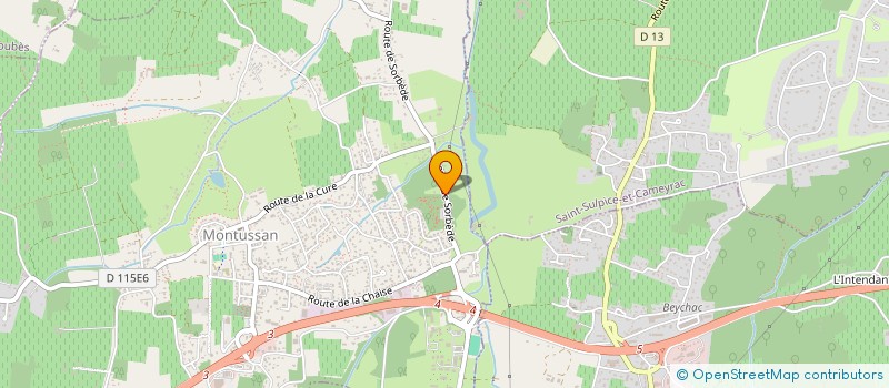localisation de l'entreprise LA SORORIE  MONTUSSAN