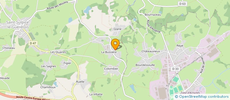 localisation de l'entreprise LA SOSTRANIENNE DES METIERS  SAINT-SULPICE-LE-GUERETOIS