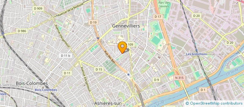 localisation de l'entreprise LA SOUDURE ASSOC DE PREVENTION à GENNEVILLIERS