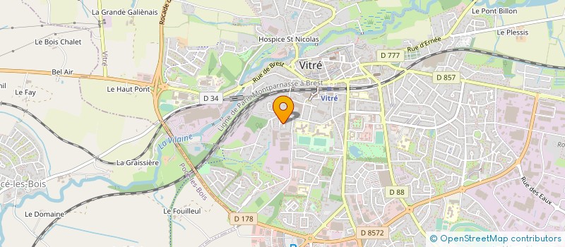 localisation de l'entreprise LA SOUPE AUX CHOUX  VITRE