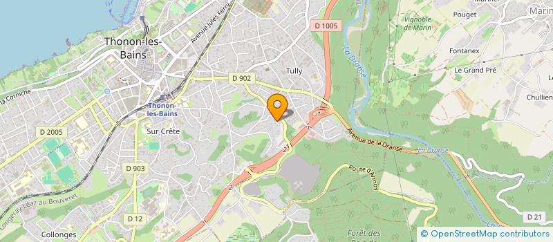 localisation de l'entreprise LA SOURCE à THONON-LES-BAINS