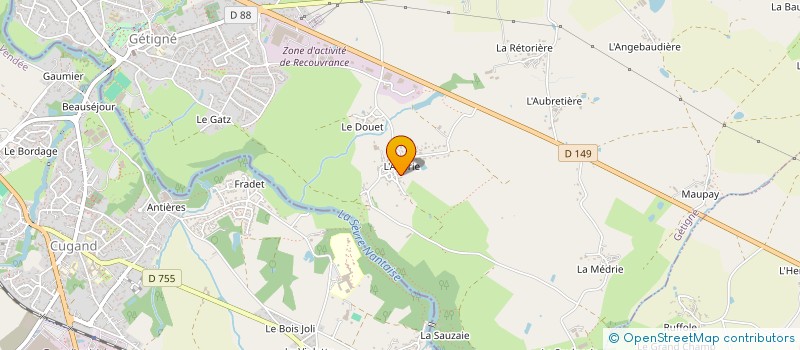 localisation de l'entreprise LA SOURCE AUX FRUITS à GETIGNE