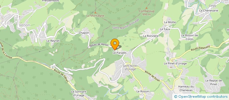 localisation de l'entreprise LA SOURCE DE COMBELOUP  SAINT-MARTIN-D'URIAGE