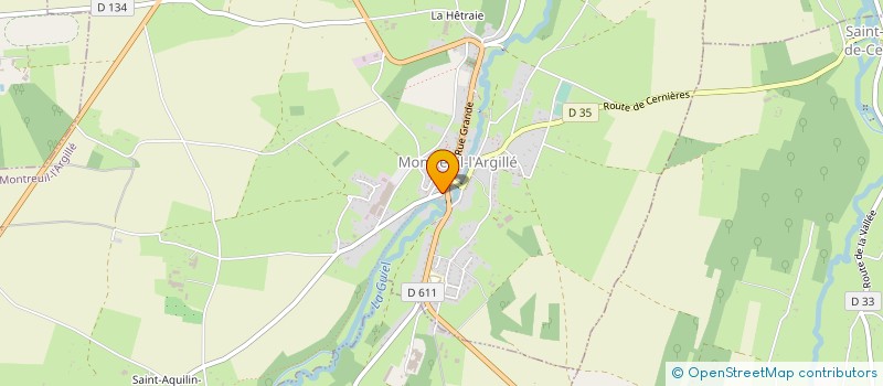 localisation de l'entreprise LA SOURCE DES ANGES  MONTREUIL-L'ARGILLE