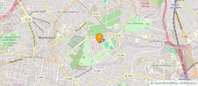 localisation de l'entreprise LA SOURCE DU BEL'R à MONTREUIL