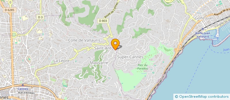 localisation de l'entreprise LA SOURCE DU LOUP  CANNES