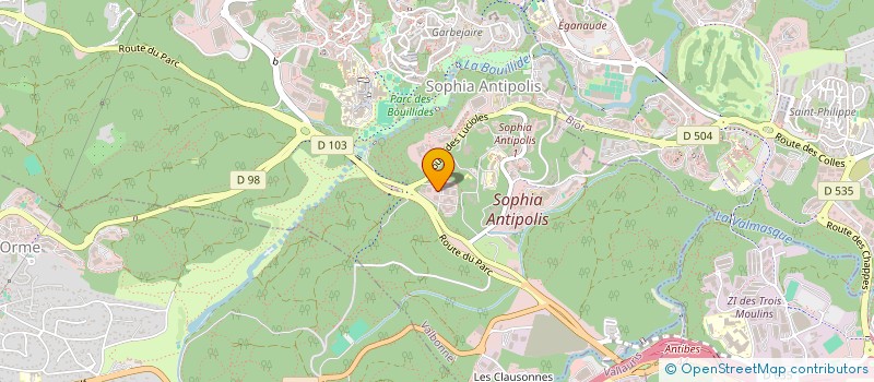 localisation de l'entreprise LA SOURCE SOPHIA ANTIPOLIS  VALBONNE