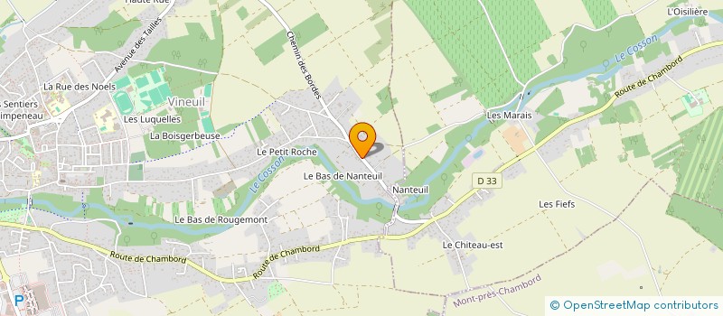 localisation de l'entreprise LA SOURDE OREILLE à VINEUIL