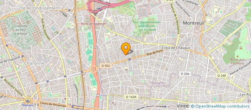 localisation de l'entreprise LA SOURIS D'AMBRE à MONTREUIL