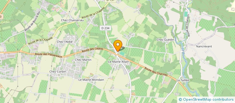 localisation de l'entreprise LA SOURIS VERTE à CHANIERS