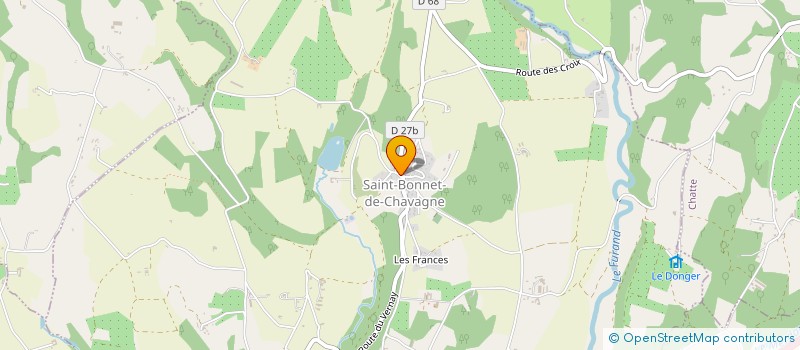 localisation de l'entreprise LA SOURIS VERTE  SAINT-BONNET-DE-CHAVAGNE