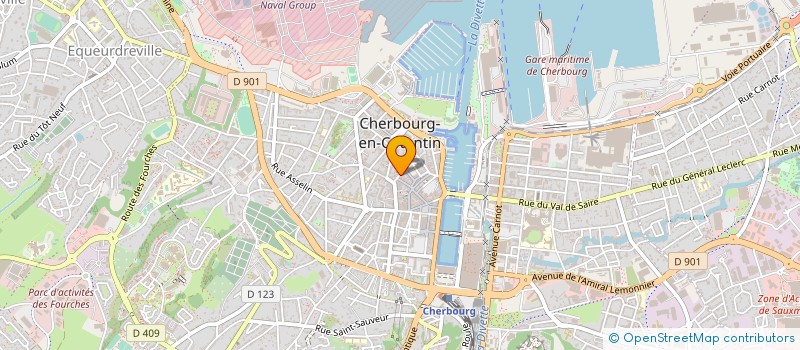 localisation de l'entreprise LA SOURIS VERTE à CHERBOURG-EN-COTENTIN