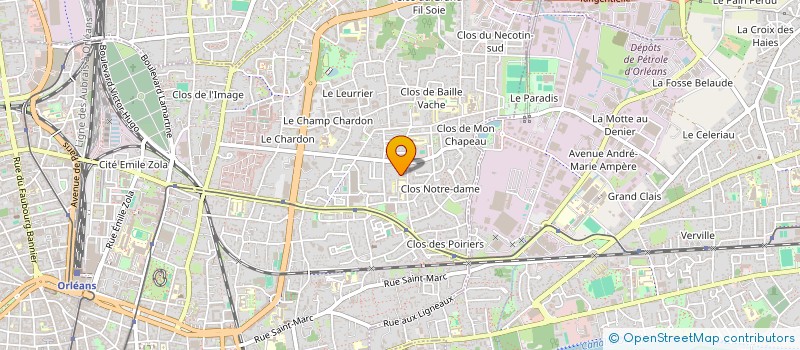 localisation de l'entreprise LA SOURIS VERTE à ORLEANS