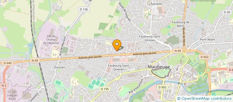 localisation de l'entreprise LA SPEZIA  MAUBEUGE