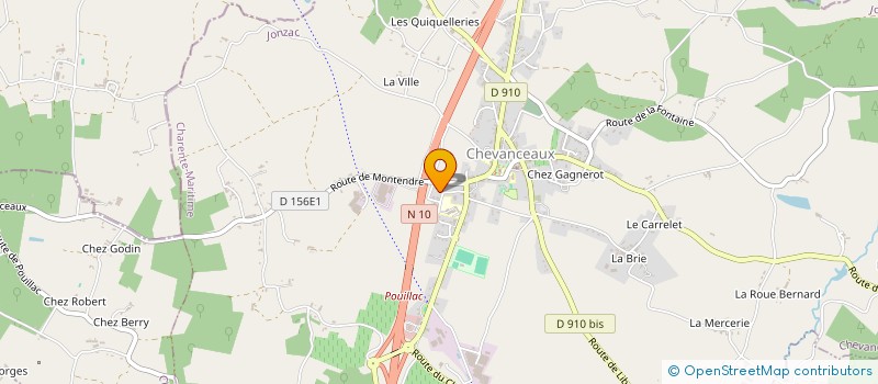 localisation de l'entreprise LA SPHERE BLEUE  CHEVANCEAUX