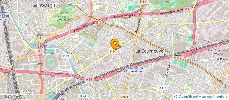 localisation de l'entreprise LA SPIRALE à LA COURNEUVE