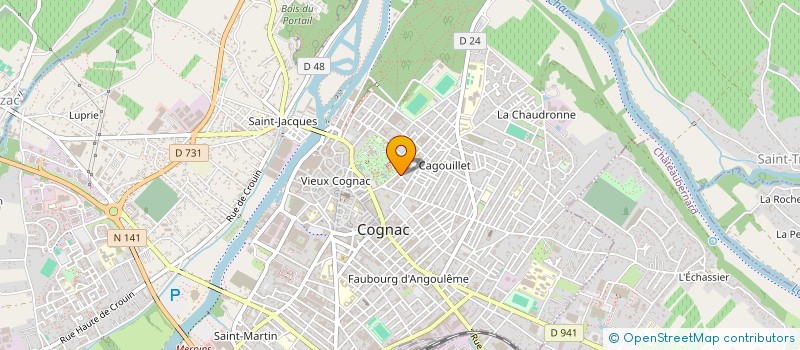 localisation de l'entreprise LA SPIRITUEUSE à COGNAC