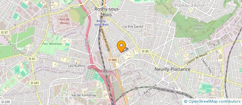 localisation de l'entreprise LA SPONTE à ROSNY-SOUS-BOIS