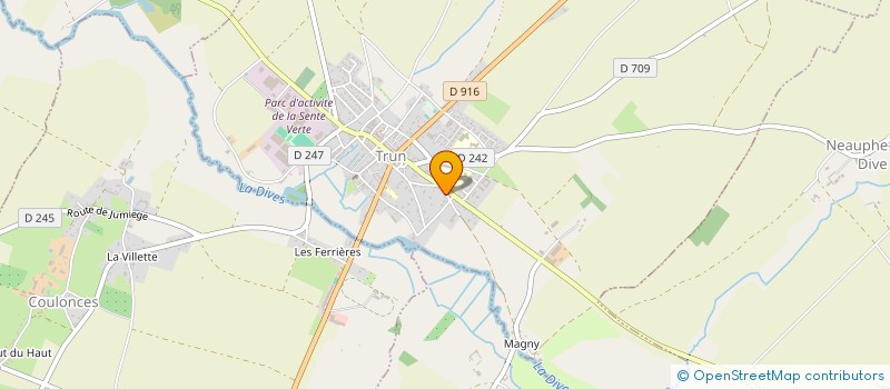 localisation de l'entreprise LA ST HUBERT TRUNOISE à TRUN