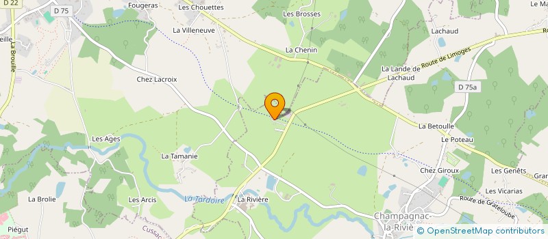 localisation de l'entreprise LA STATION à CHAMPAGNAC-LA-RIVIERE