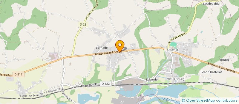 localisation de l'entreprise LA STATION  LABATUT