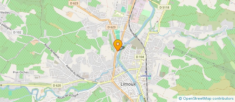 localisation de l'entreprise LA STATION BRASSERIE DU STADE  LIMOUX