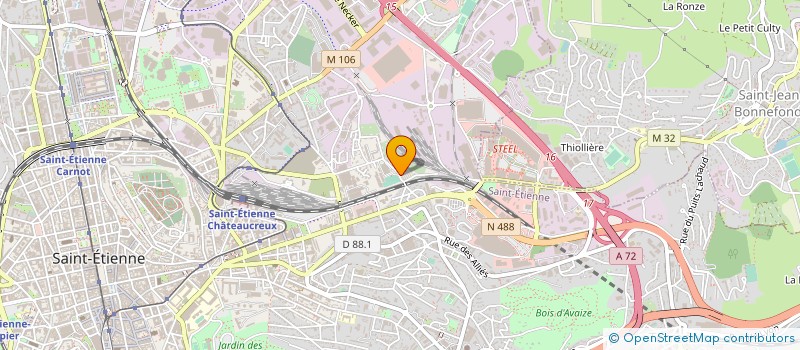 localisation de l'entreprise LA STEPHANOISE DE CALORIFUGE ET D'ISOLATION à SAINT-ETIENNE