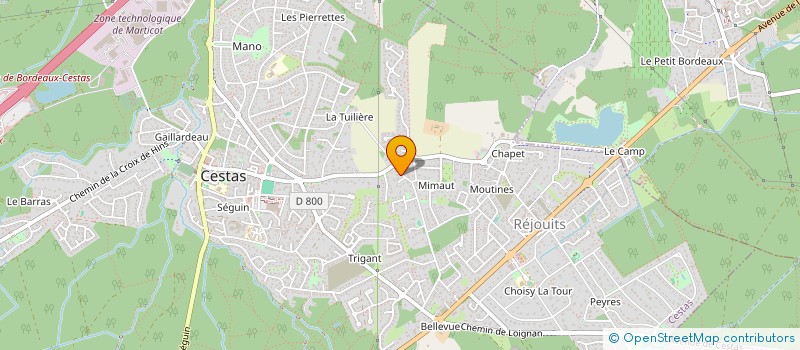 localisation de l'entreprise LA STEPHANOISE PUJOL à CESTAS