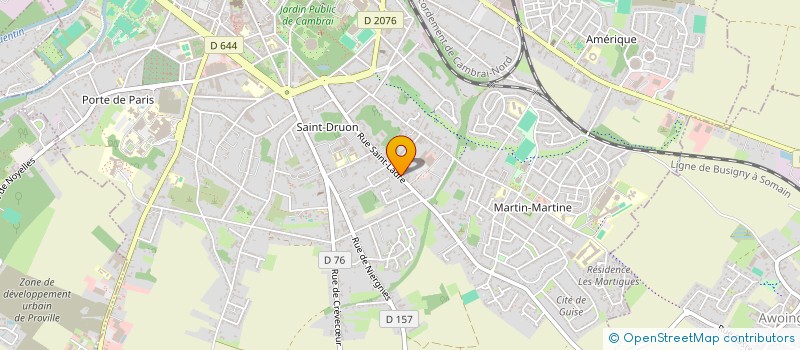 localisation de l'entreprise LA STRADA à CAMBRAI