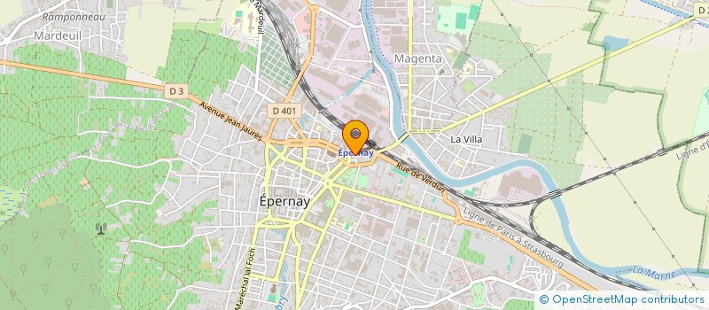 localisation de l'entreprise LA STRADA  EPERNAY