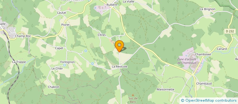 localisation de l'entreprise LA SUCHERE à SAINT-ROMAIN-LACHALM