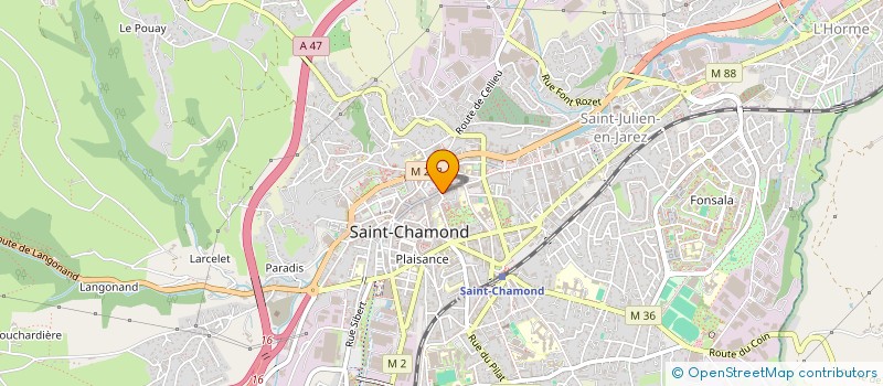 localisation de l'entreprise LA SUITE AMEDERMA  SAINT-CHAMOND