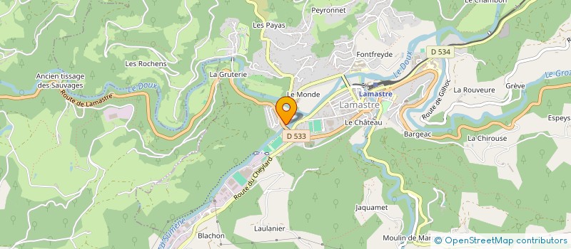 localisation de l'entreprise LA SUMENE à LAMASTRE
