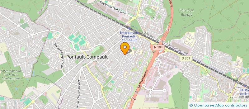localisation de l'entreprise LA SYLISA à PONTAULT-COMBAULT