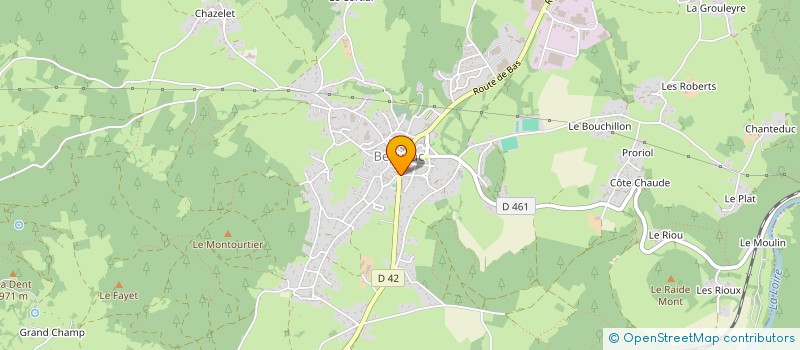 localisation de l'entreprise LA SYMPHONIE DES SAVEURS BEAUZACOISES  BEAUZAC