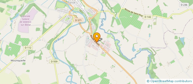 localisation de l'entreprise LA TABATIERE  VALENCE-SUR-BAISE