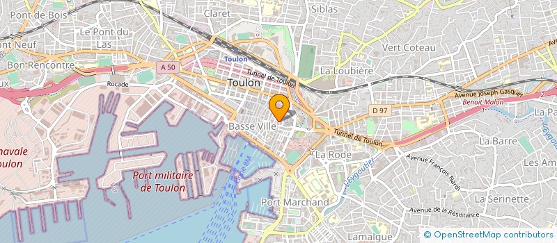 localisation de l'entreprise LA TABLE D'HERMES à TOULON