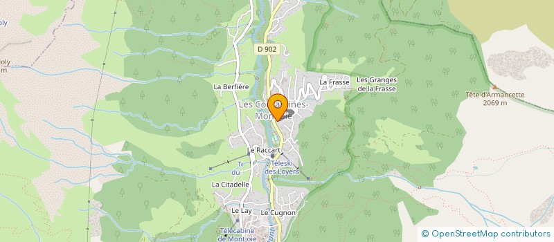 localisation de l'entreprise LA TABLE D'HOTES SAVOIE à LES CONTAMINES-MONTJOIE