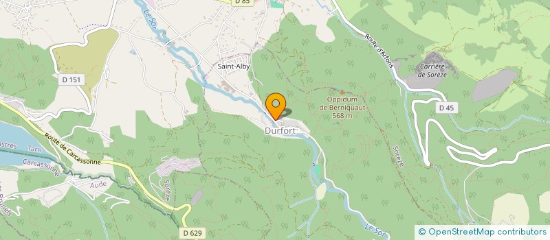 localisation de l'entreprise LA TABLE DE DURFORT  DURFORT