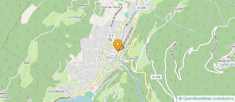 localisation de l'entreprise LA TABLE DE FRANCIS  ALLEVARD