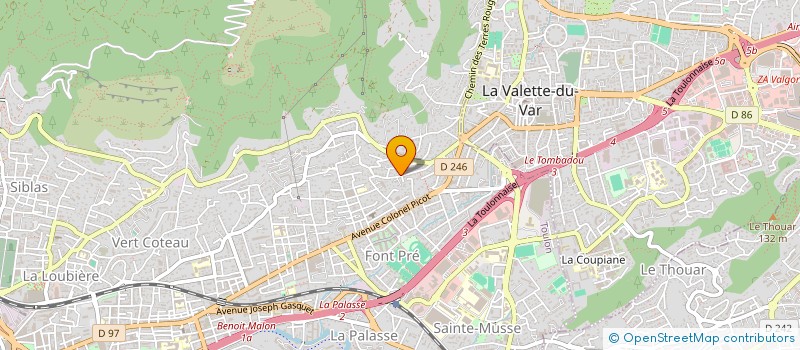 localisation de l'entreprise LA TABLE DE GISELE  TOULON