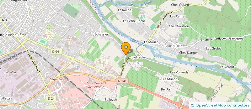 localisation de l'entreprise LA TABLE DE L'ECHASSIER à CHATEAUBERNARD