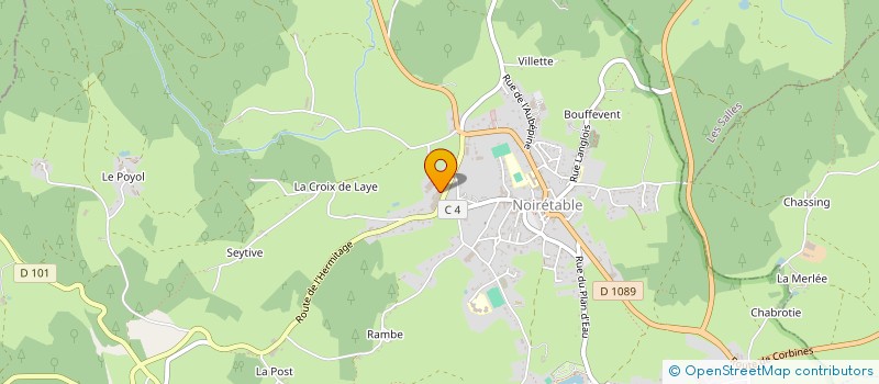 localisation de l'entreprise LA TABLE DE LIMOGES à NOIRETABLE