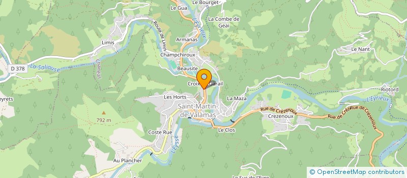 localisation de l'entreprise LA TABLE DE MARTIAL  LACHAPELLE-SOUS-CHANEAC