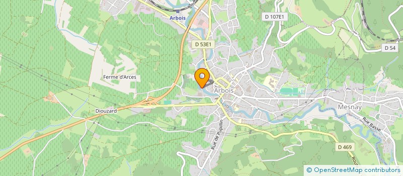 localisation de l'entreprise LA TABLE DE PIERRE  ARBOIS