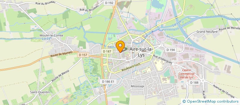 localisation de l'entreprise LA TABLE DE QUENTIN  ISBERGUES