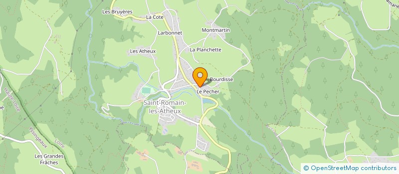 localisation de l'entreprise LA TABLE DES CHAMPS  SAINT-ROMAIN-LES-ATHEUX