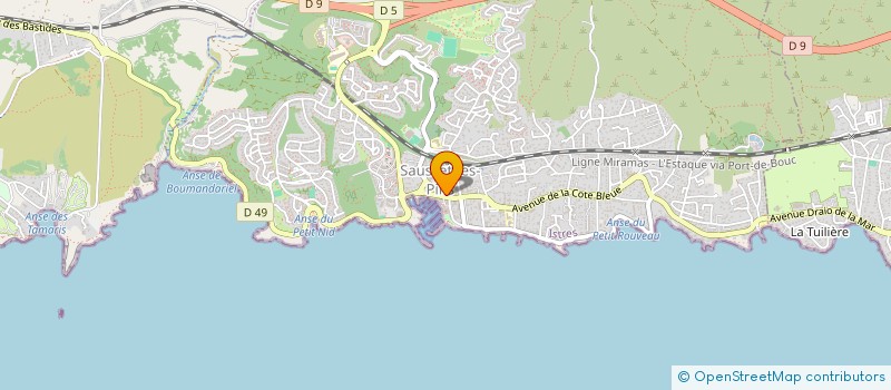 localisation de l'entreprise LA TABLE DES PECHEURS à SAUSSET-LES-PINS