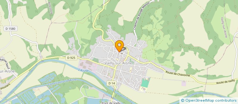 localisation de l'entreprise LA TABLE DES SAVEURS à VAILLY-SUR-AISNE